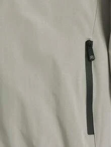 Alpha Camp 男士休閒戶外夾克，輕量飛行夾克，純色紳士風附口袋，適合春秋運動 - 米色 - 查看 4