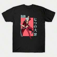 Ban  Seven Deadly Sins Anime TShirt220G Fundacin de AL1Godn masculina, 220 g de confort puro. CreA1DA1 Para todo ser humano, ya sea mujer u hombre. Tejido consistente de ptima C1Alidad, preparado para cualquier m1ontura, afelpado al contacto pero pensado para S1ostenerse. Prendas eriores transpirables de mujer, conjuntos otoales, vestuarios de vaC1Aciones, disfraces de new years para ella. - Negro - Ver 1