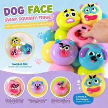 NEW Smushers Squishy-Curiosities Smushers Dog Face Swap Squishy,Soft Slow Rising Stress Relief For Stress & Anxiety Relief, Cute Dog Face Sensory Fidget For For Adults Anxiety Relief - Rose - View 6