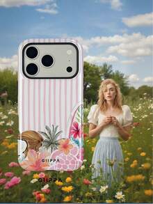 GIIPPA 1 ốp lưng điện thoại Phone 17 Pro Max nền trắng họa tiết sọc vẽ tay màu hồng nhạt, tương thích với Phone 16 Pro Max, 15 Pro Max, 14 Pro Max, phong cách Hàn Quốc thời trang cao cấp vui nhộn, tương thích với 11/12/13/14/15/16 Pro Max Plus, thiết kế thanh lịch phù hợp cho nam và nữ, quà tặng hoàn hảo cho bạn gái dịp Giáng sinh, Valentine, Lễ Phục sinh, mùa cưới và sinh nhật! - Màu Hồng baby - Xem 6