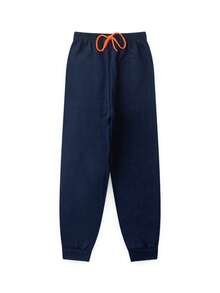 Boys' Winter Fleece Set With Hood, Pants And Jacket - Navy Blue - View 4