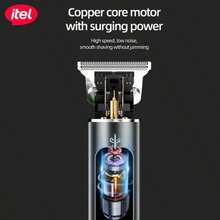 Itel ITR-35 Intelligent Digital Display Electric Shaver, Titanium T-Blade, Zero Gapped Close Shave, 7000 Rpm Powerful Motor, Cordless Type-C Rechargeable, All-Metal Body Design, Fashion Luxurious Grooming Kit - View 5