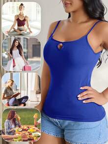 CELILIN 2-In-1 Camisole For Women, Versatile Layering Slip Dress, Slim Fit Breathable Undershirt For Commuting & Dating - Blue - View 5