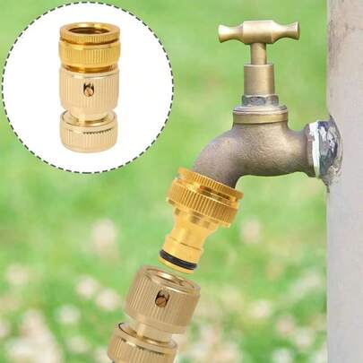 Đầu nối nhanh Point Quick Connector bằng đồng thau đa năng, bền, chống rò rỉ, không chì, thích hợp cho vòi nước ngoài trời, nhà bếp, phòng tắm, tưới cây và rửa xe, tưới vườn.