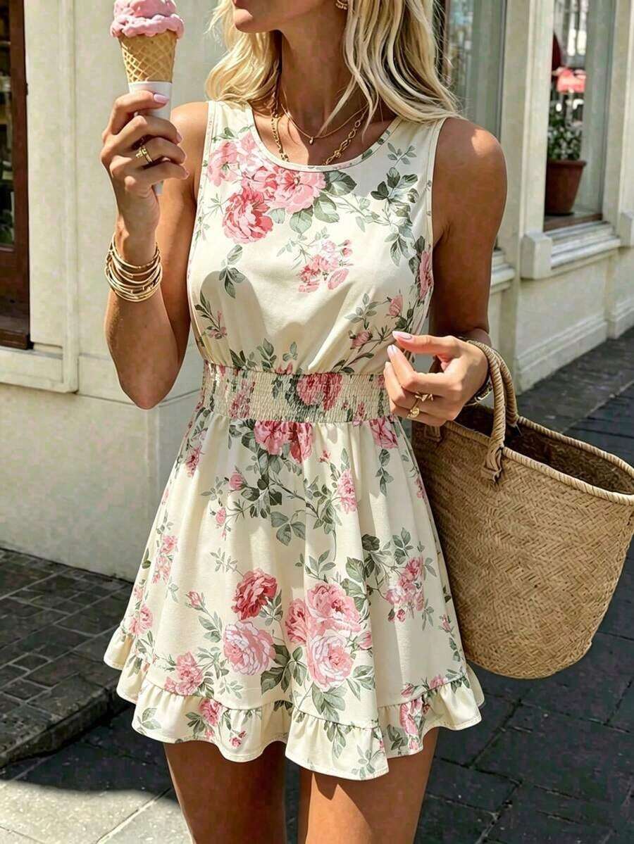 Vestido casual - Vestido casual moderno - Vestido casual de vacaciones - Vestido pastoril para mujer - Vestidos de verano para mujer - Ropa de mujer - Vestidos talla grande vendidos - Atuendos de verano para mujer - Amarillo - Ver 1