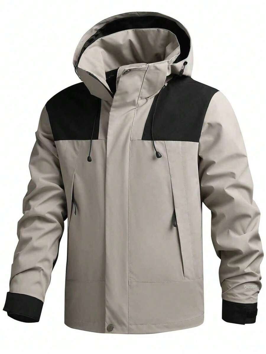 Outdoor Sports Spring/Autumn Men's Softshell Jacket, Father's Day Gift, Gift, Father's Day - Light Grey - View 1