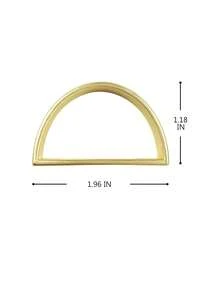12 buah Cincin Serbet Bentuk D Warna Emas Matte, Klip Serbet Logam Setengah Lingkaran, Cocok untuk Dekorasi Meja Makan, Pesta Pernikahan, dan Paskah di Musim Gugur, Hari Thanksgiving, Natal, dan Acara Lainnya - MultiWarna - View 3