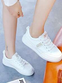 Zapatillas de deporte para exteriores, versión coreana de suela gruesa, modernas y versátiles, transpirables, deportivas y de ocio, zapatos blancos - Blanco 17 - Ver 8