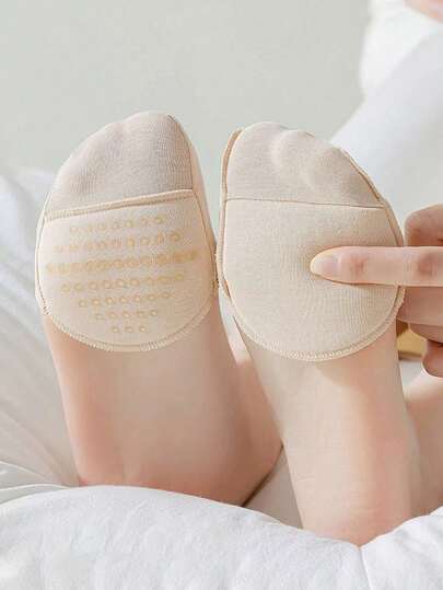 1 Pair Soft Elastic Forefoot Pads For Women, With Anti-Slip Sole, Suitable For High Heels