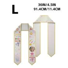 Customizable Graduation Shawls For Children, Graduation Sashes With Personalized Prints Of Names And Years, And Satin Shawls With Cute Paw Prints And Crown Patterns, Suitable For Graduates Of All Ages. - Multicolor - View 18