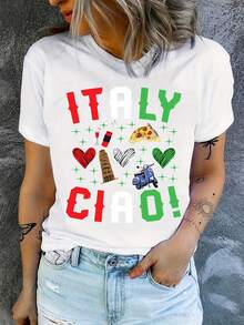 Women's T-Shirt For Spring And Summer - White - View 7