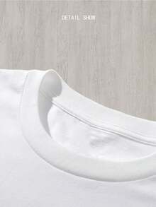 Women's Modern, Casual T-Shirt, Perfect For Parties And Lounging At Home. 100% Cotton, Loose Fit. Women's Short-Sleeved T-Shirt With Floral Print - Light Yellow, Loose Fit, Casual Top With Red Flower Design, Machine Washable, Casual Spring And Summer Wear, Women's T-Shirts, Summer Fashion, Non-See-Through Fabric, 100% Cotton. - 白色 - 查看 5