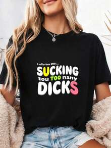 Camiseta "Sufro de ETS: Chupando Demasiadas Penes", Camiseta Divertida, Sudadera con PTSD, Humor Adulto, Ofensiva, Humillante, Inapropiada, Playera - Blanco - Ver 7