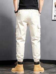 Spring/Autumn New Men's Cargo Pants, Multi-Pocket Loose Casual Minimalist Versatile Japanese Style Jogger Pants, Runs Small, Recommend Ordering One Size Up - Khaki - View 2