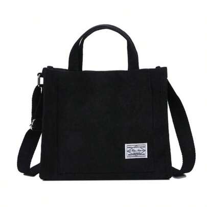 Chic Solid Color Corduroy Square Small Tote Bag Fashionable Shoulder Crossbody Bags For Woman Work School Party Travel Daily Use Ladies Corduroy Canvas Shoulder Crossbody Handbag Small Square Bag Stylish Women's Handbag For Casual Use Shoulder Bag For Women New Style Simple Corduroy Portable Large Capacity Bag Ins Fashion Small Square Handbag
