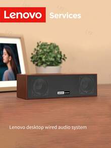 Lenovo 联想 C01 台式电脑音箱，配备 HiFi 立体声，USB 供电多媒体条形音箱，低音强劲，音量可调，适用于 PC、笔记本电脑、游戏和办公设备。 - 查看 2