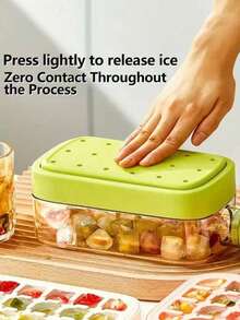 1PC 2-In-1 Easy Release Ice Bucket And Cup, Press Mechanism, Perfect For Cold Cocktails, Whiskies, And Beverages - Multicolor - View 5