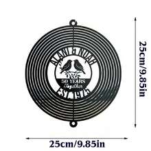 1件个性化50周年结婚纪念日礼物金属风车，可定制夫妻姓名，是送给丈夫或妻子的完美礼物，也是家居装饰的理想之选，采用耐用耐腐蚀金属材料制成。 - 黑色 - 查看 3