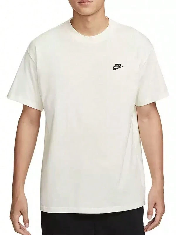 Nike Summer Men's Printed Loose Crew Neck Basketball Sports Breathable Short-Sleeve T-Shirt - Off White - View 1