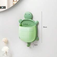 1pc Turtle Shaped Storage Rack, Makeup Tool Organizer Box, Bathroom Toothbrush Wall-Mounted Storage Box - Multicolor - View 6
