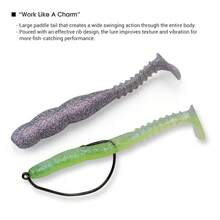 4PCS Ryan Shad Soft Swimbait 150mm 21g Paddle Tail Fishing Lures For Bass Pike Perch - Multicolor - View 6