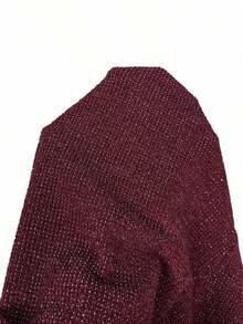 Camiseta sin mangas casual de cuello redondo y de un solo abotonadura para mujer - Burdeos - Ver 7