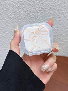 3件套波浪纹充电线保护套，UV印刷白色蝴蝶结装饰，适用于20W英标苹果快充，防止线缆损坏 - 彩色 - 查看 2