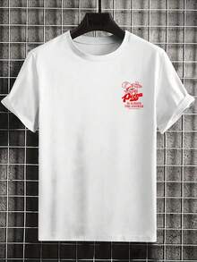 Printed Short-Sleeved Summer T-Shirt - White - View 2