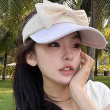 2026 New Arrival Sweet Cute Double-Layer Bowknot Breathable Mesh Sun Hat, Versatile Outdoor Travel Accessory,Beach,Festival - Multicolor - View 4