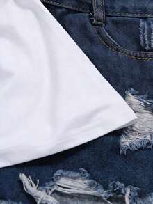 Camiseta de manga corta para mujer, con estampado floral de libros, para amantes de los libros y lectores ávidos. Ropa de verano, camiseta de gran tamaño, estilo urbano, informal, de cuello redondo, de algodón, a la moda. Conjunto diario holgado para mujer, adecuado para primavera, verano y otoño. - Blanco - Ver 4