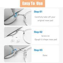5sets U-Shaped Integrated Nose Pad - Made Of Soft, Comfortable, Anti Slip And Decompression Material, Reducing Imprints, Suitable For Most Glasses - Glasses Repair Kit - Free Multifunctional Screwdriver, Dedicated Glasses Screws - A - View 7
