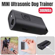 Mini Ultrasonic Dog Bark Deterrent Device - Stop Dog Barking Device For Own Or Neighbor's Dog, Rechargeable Anti Barking Dog Trainer Portable Stop Barking Pet Training Tool - 黑色 - 查看 1