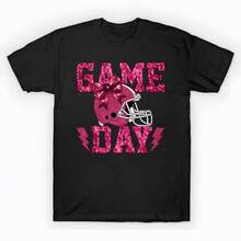 football game day T-Shirt unisex de la de algodón puro de alta densidad de 220 g. C-AmiS-eta activa para mujer de - AL-Godón C-AmiS-eta 16020 % aL-Godón que se A-DAPTA a tu día Apto para todo tipo de perS-onas, ya sean mujeres o hombres Tejido duradero de alta C-Alidad apto para todas las estaciones, suave al tacto pero diseñado para durar Tops transpirables Conjuntos de otoño para mujer Conjuntos de vaC-Aciones para mujer Disfraz de Halloween para mujer - Negro - Ver 1