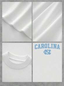 Nuevas llegadas para el verano. Camiseta de algodón 100% puro, estilo veraniego, con estampado gráfico del equipo Carolina para mujer. Camiseta cómoda de algodón puro, estilo universitario, para uso diario informal. Regalo de cumpleaños perfecto para exalumnos de la UNC y fans de Carolina. ¡Exprese su espíritu de equipo! Lavable a máquina. Un regalo para familiares, hermanos, amigos, padres o maestros. Blusa, camisa > Hermosa. - Blanco - Ver 5