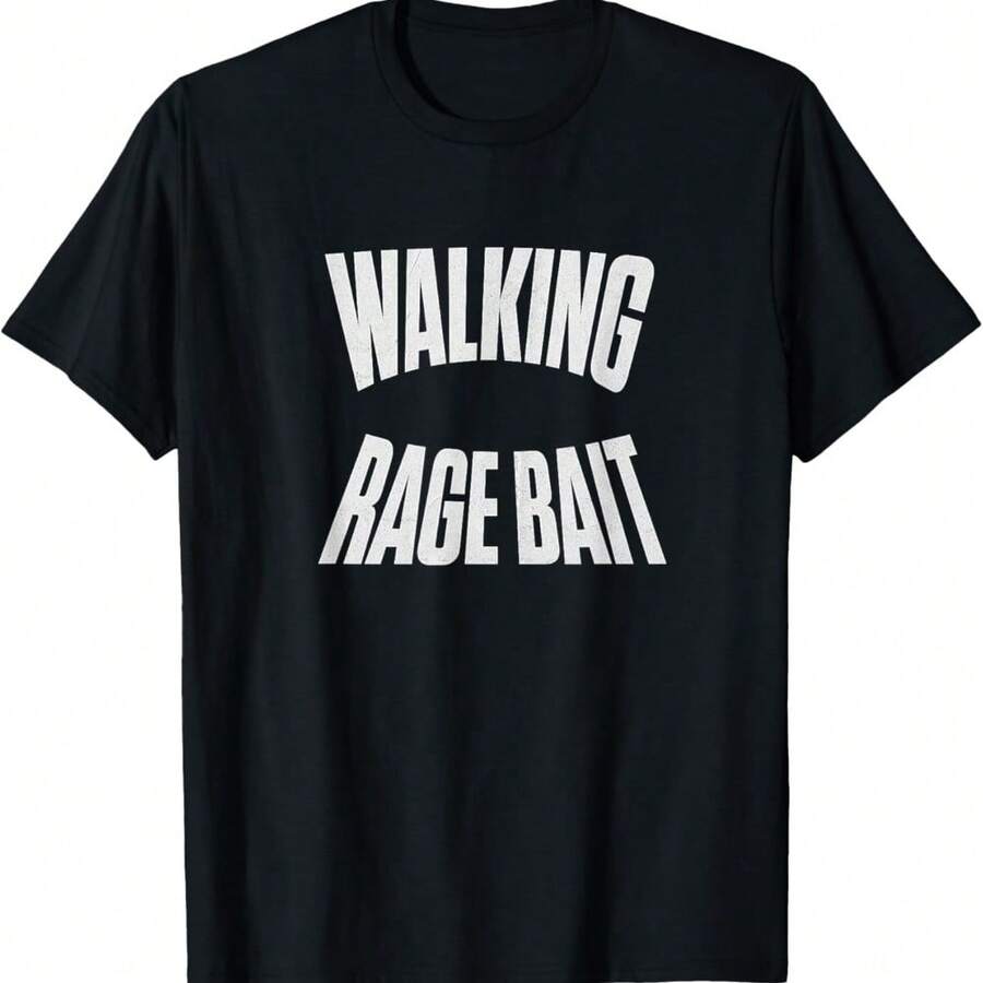 Walking Rage Bait T-Shirt - Black - View 1