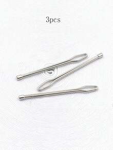 3 piezas Enhebrador elástico, Enhebrador, Enhebrador de clip, Enhebrador de cordón, Herramientas de costura - Plateado - Ver 10