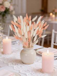 30-240pcs 44cm Artificial Rabbit Tail Grass, Home Decor Artificial Rabbit Tail Grass Stems, Suitable For Bohemian Style Floral Arrangements, DIY Crafts, Home Kitchen And Wedding Decor, Christmas Decor, Thanksgiving Decor, DIY Wreath Decor - Pink and White Rabbit Tail Grass - View 5