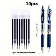 10支藍色中性筆，專為醫生與護士設計 - 0.5mm 快乾順滑軟握感設計，適用於處方箋書寫與辦公用品，專業文具，時尚耐用，處方箋書寫工具 - 10pcs - 查看 5