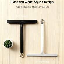 Glass Surface Cleaner, Featuring A Durable Plastic And Silicone Structure With A Powerful Scraper, A Suitable Handle For Convenient Cleaning, A Hook For Hanging Storage To Save Space, Suitable For Cleaning Bathrooms, Showers, Kitchens, - A - View 4