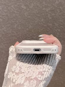 Premium Pearl White Shell Texture Large Window 17 Pro Max Phone Case, Full Coverage Anti-Drop Protection, INS Style High-End Aesthetic, Matte Design Anti-Slip And Anti-Sweat, Elegant Elegant With Sophisticated Style, Minimalist Creative Design, Niche Unique Fashion Taste - Premium Pearl White - View 10