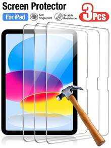 Yezodawee 3入裝螢幕保護貼，適用於 iPad 第10代 10.9 吋 (2022)，[相容 Face ID 與 Apple Pencil]，超硬鋼化玻璃膜，防刮、無氣泡、高清晰透明、防碎裂、防指紋，平板螢幕保護貼，相容 iPad Mini/Air/Pro，平板配件，防水、防震、防摔、全螢幕覆蓋 - 3 Pieces - 查看 28