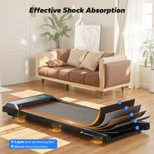 MERACH Walking Pad, Under Desk Treadmill, Portable Mini Treadmills For Home, Seamless One-Piece Molding Design, 265LBS Walkpad With Remote Control, APP, LED Display - UK Plug(220-240V) - View 8