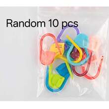 120 piezas Marcadores de punto de ganchillo con caja de almacenamiento, adecuados para tejer, ganchillo y manualidades de costura (10 colores aleatorios) - agujas de ganchillo - Ver 13