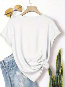 1 unidad con envío gratis. Camiseta con un diseño de ranas, setas y nubes de sol en un estanque. Vístete no para el clima actual, sino para el clima que deseas. Adecuado para salidas informales, amantes de la naturaleza y aquellos que buscan una declaración de moda interesante. 2026-Ropa para conciertos, Ropa para vacaciones en la playa para mujer, Ropa linda 100% algodón - Blanco - Ver 2