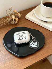 Ốp bảo vệ trong suốt hình mèo hoạt hình dễ thương, tương thích với tai nghe không dây Bluetooth Apple 1/2/3 Pro 2. - Nhiều màu - Xem 7