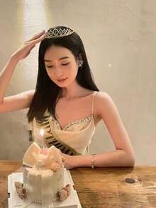 1件装女士金属优雅头饰，派对公主皇冠，新娘皇冠，婚礼/生日/派对配饰，合金水晶新娘皇冠发箍 - 030皇冠 - 查看 6