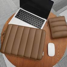 TECOOL 适用于 13-16 英寸厚笔记本电脑的防水保护套，带配件袋，适用于 MacBook Air 13/15 M1/M2 (2012-2023)、13 英寸 Neo (2026)、Pro 13/14/15/16 (2010-2022)、Chromebook、Surface、HP 笔记本电脑，棕色 - 棕色 - 查看 5