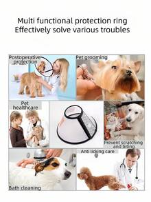 Adjustable, Multiple Sizes, Elizabeth Collar, Pet Rehabilitation Cone, Breathable, Lightweight, Soft And Comfortable, Anti Licking, Waterproof, Anti Bite Protective Neck Cone, Wound Healing Cone Collar, Scratch Resistant Medical Protection Cone - View 8