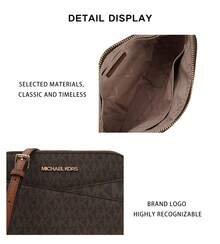 Michael Kors Jet Set Travel Printed Women's Shoulder Crossbody Shell Bag 35F1GTVC6B BROWN - 棕色35F1GTVC6B BROWN - 查看 8