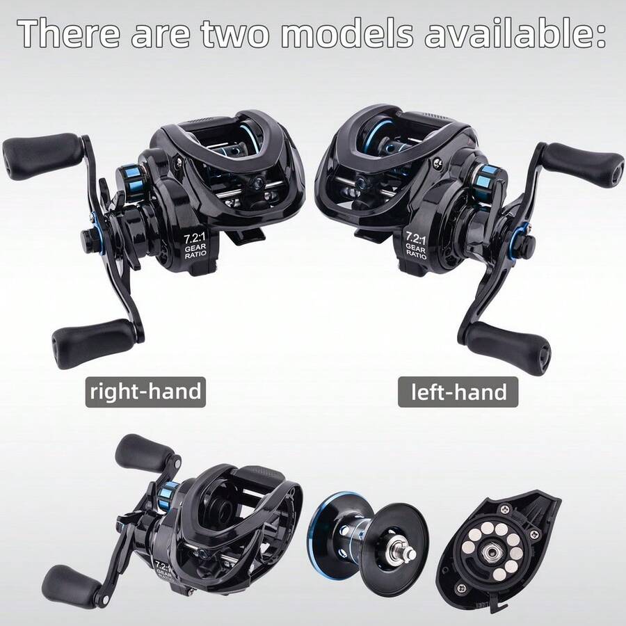 7.3:1 Gear Ratio Water Drop Wheel, Semi-Ceramic Bearings, Carbon Fiber Drag Washers, Dual Bearing System - Multicolor - View 1